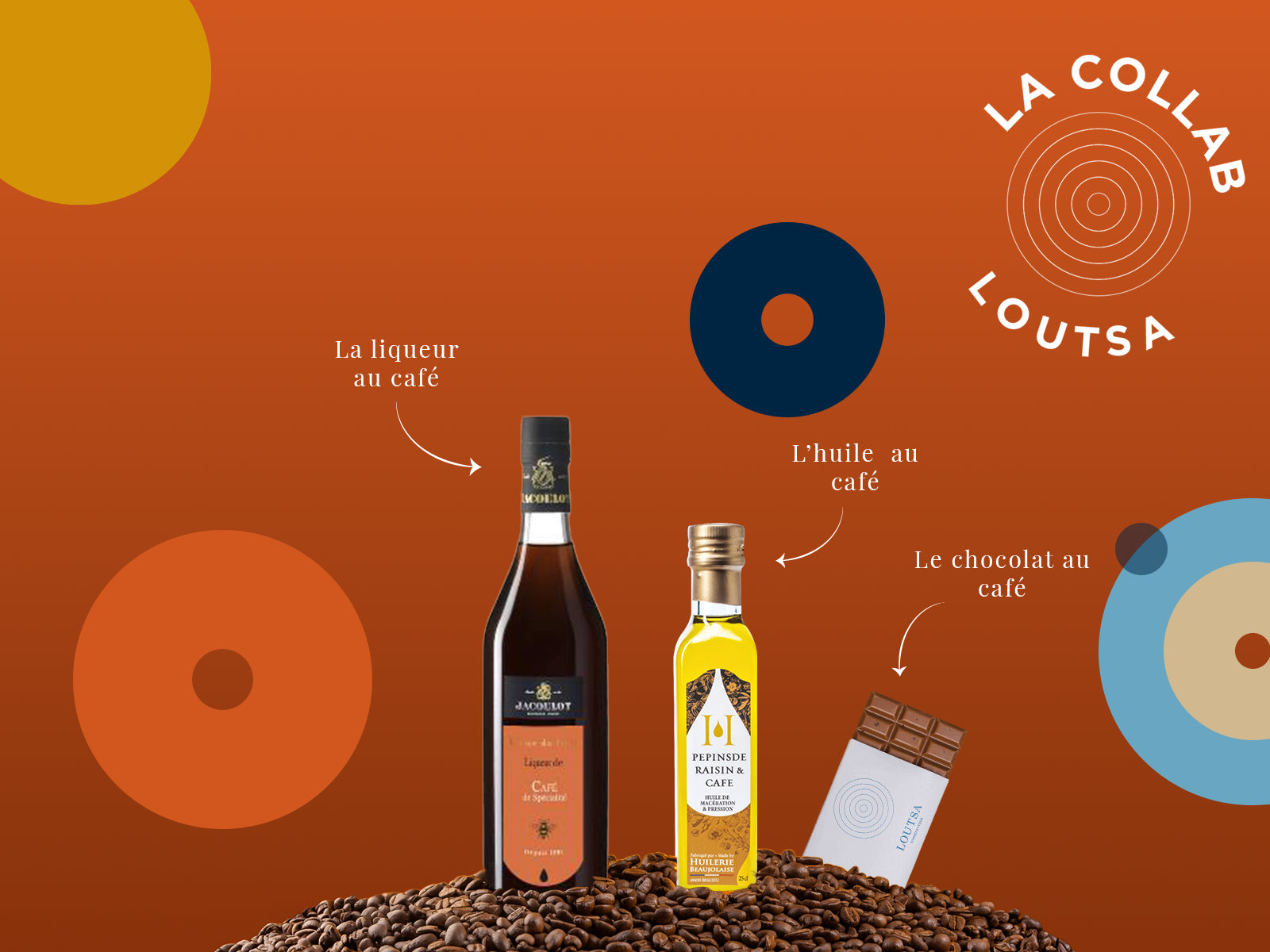 OFFRE ÉPICERIE LOUTSA AVEC LIQUEUR, HUILE ET CHOCOLAT