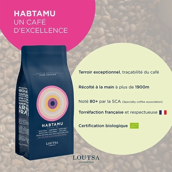 Café Ethiopie HABTAMU BIO - LOUTSA Torréfacteur