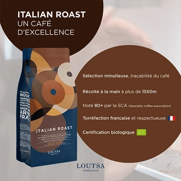 Café ITALIAN ROAST BIO. - LOUTSA Torréfacteur