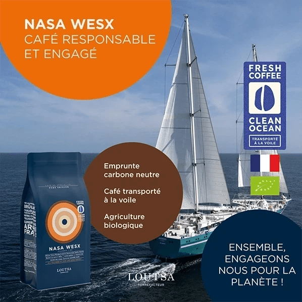 Café transporté à la voile NASA WESX - LOUTSA Torréfacteur