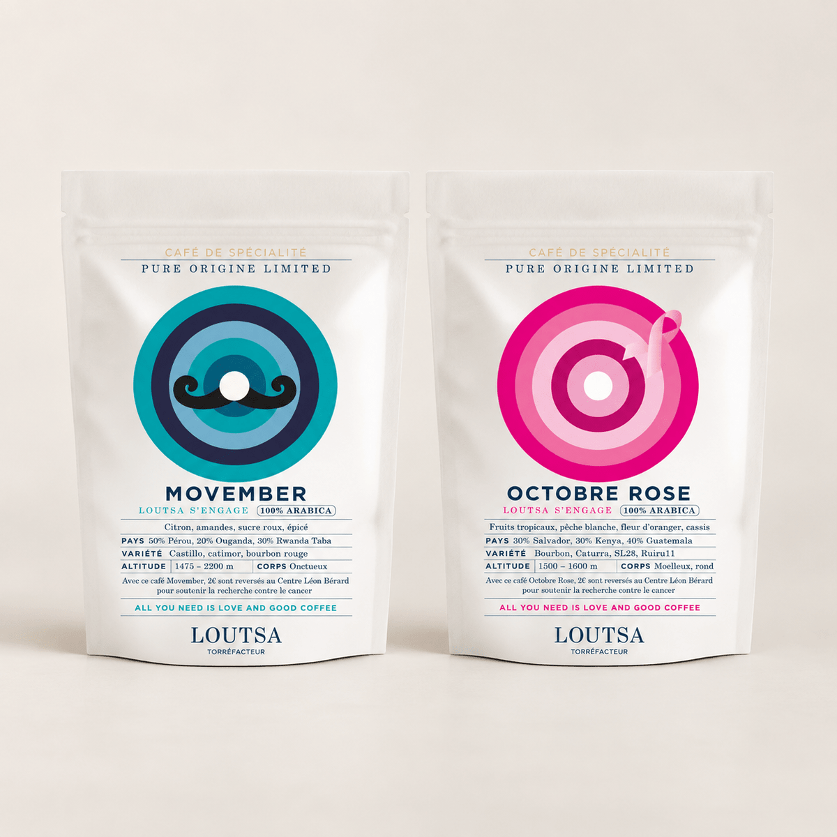 DUO CAFE OCTOBRE ROSE + MOVEMBER - LOUTSA Torréfacteur