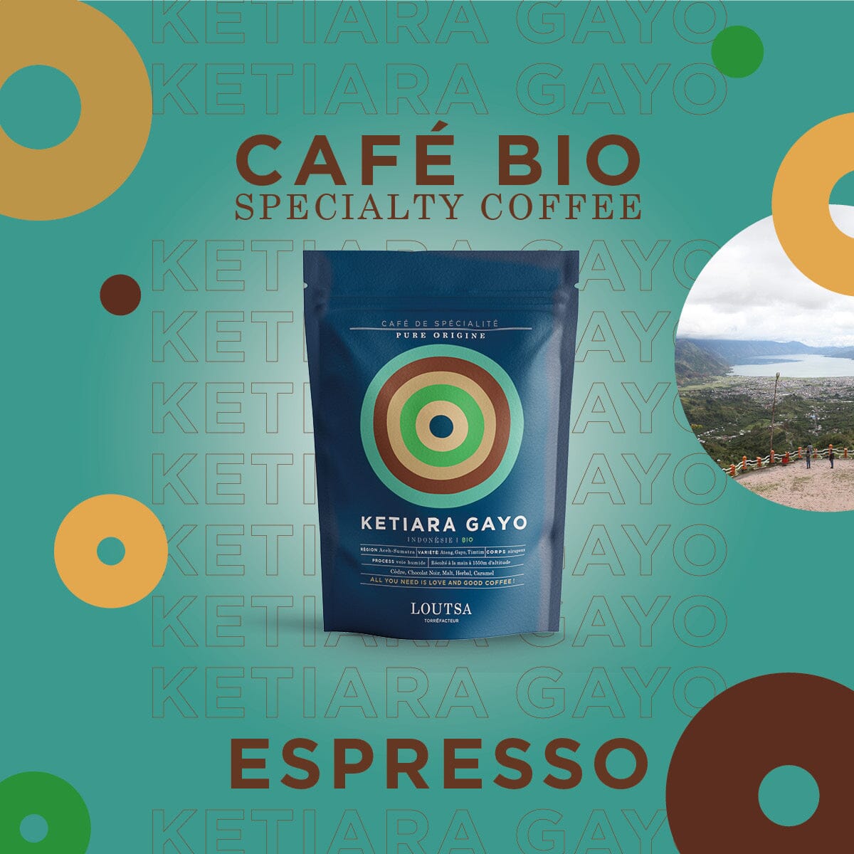 Abonnement Café INDONESIE BIO CAFE GRAIN LOUTSA Torréfacteur 