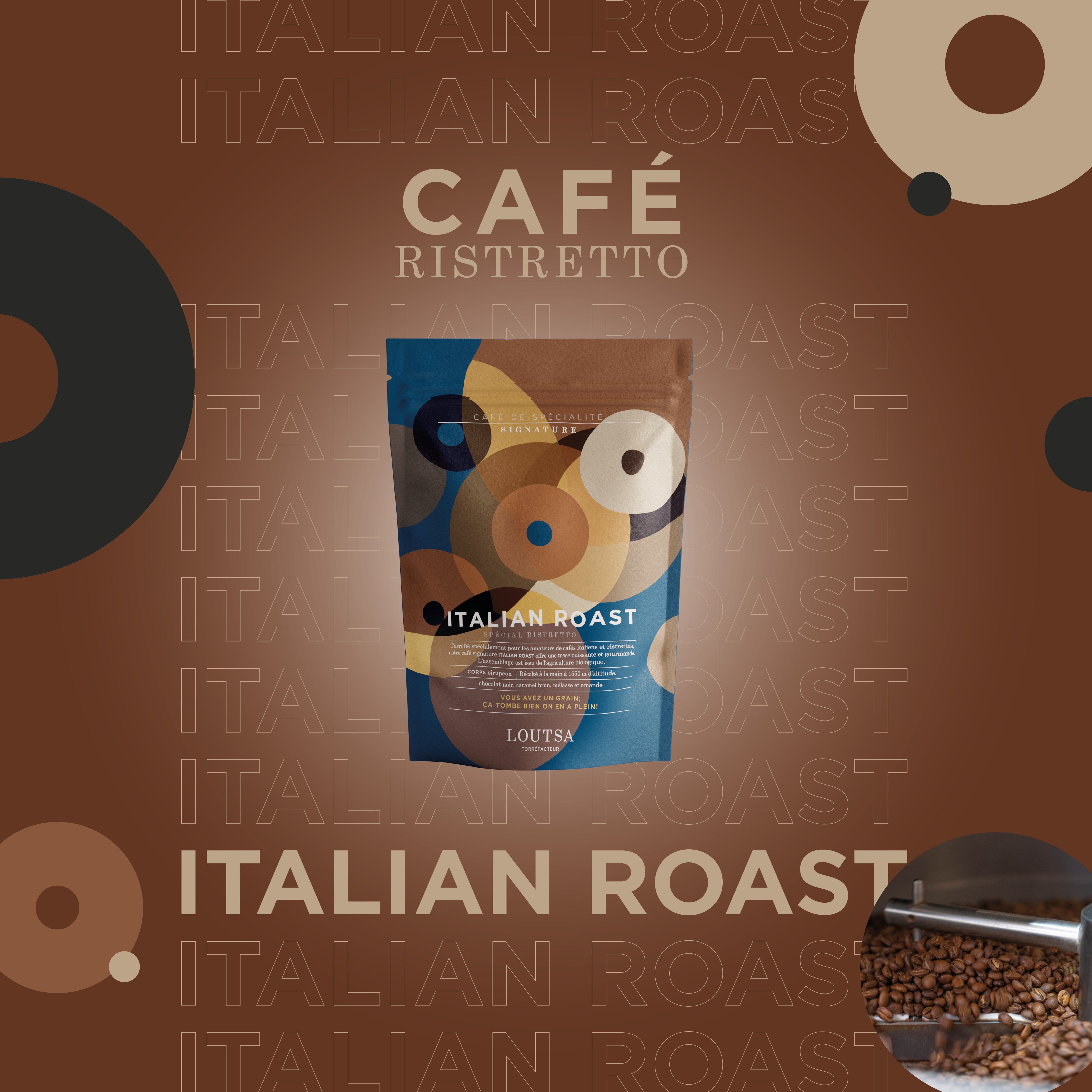 Abonnement Café ITALIAN ROAST BIO CAFE GRAIN LOUTSA Torréfacteur 