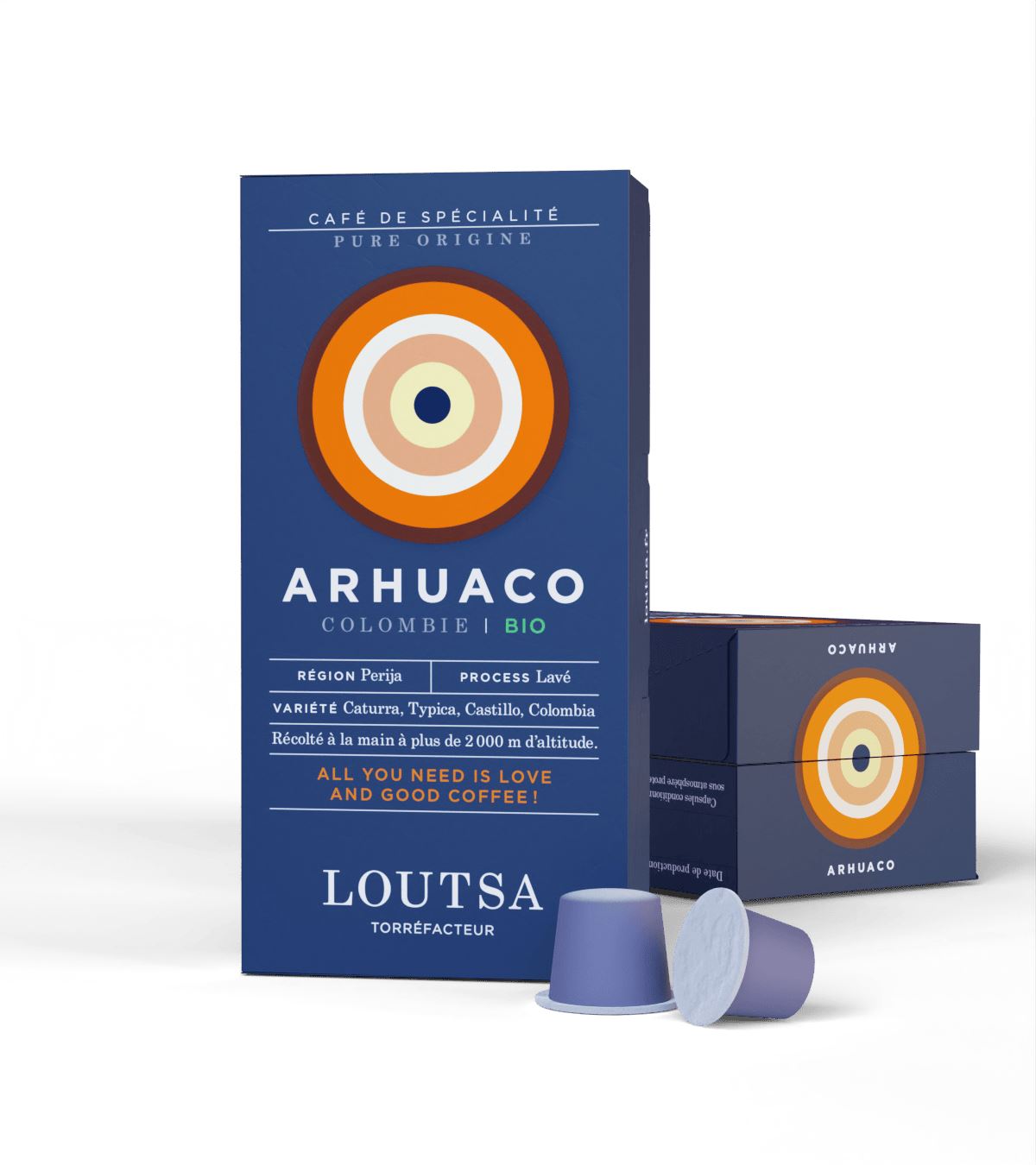 Capsules ARHUACO BIO CAPSULES LOUTSA Torréfacteur stock 1 boite 