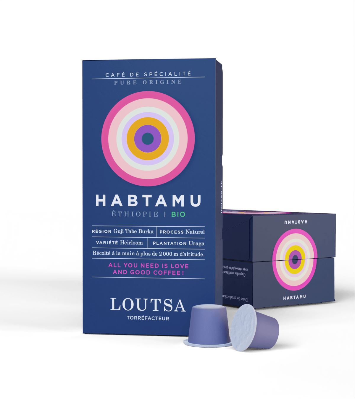 Capsules HABTAMU BIO CAPSULES LOUTSA Torréfacteur stock 1 boite 