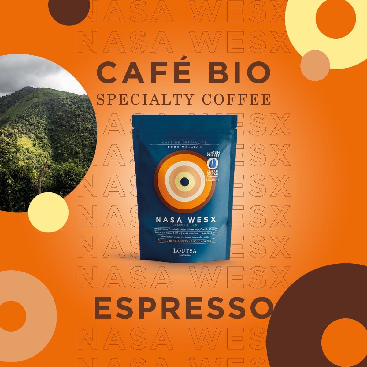 Abonnement Café COLOMBIE BIO CAFE GRAIN LOUTSA Torréfacteur 