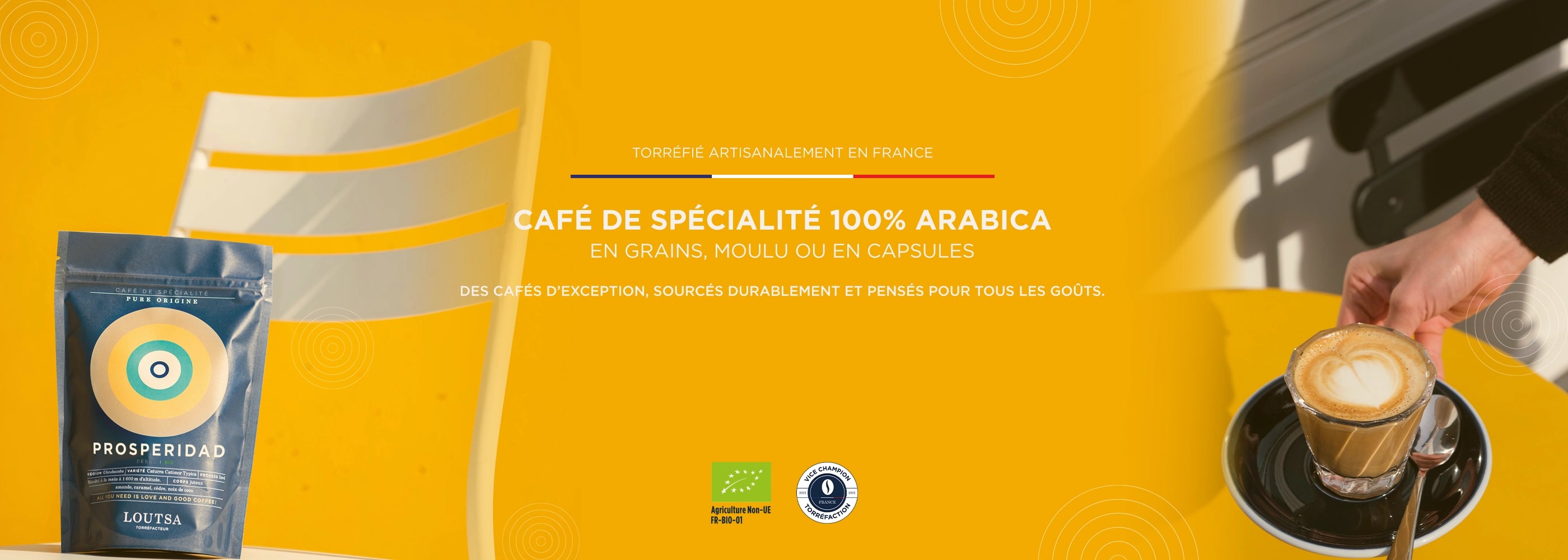 CAFÉ DE SPÉCIALITÉ BIO 100% ARABICA EN GRAINS