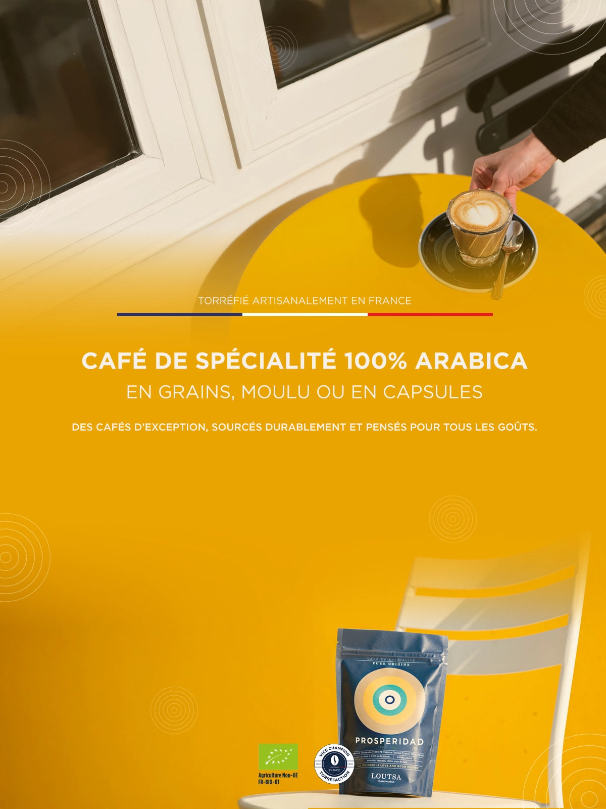 CAFÉ DE SPÉCIALITÉ BIO 100% ARABICA EN GRAINS