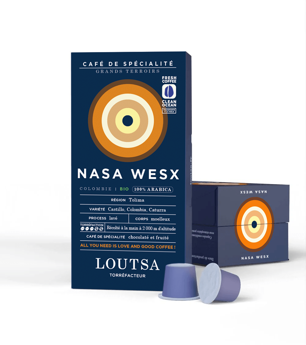 CAPSULES NASA WESX BIO Café Colombie - LOUTSA Torréfacteur