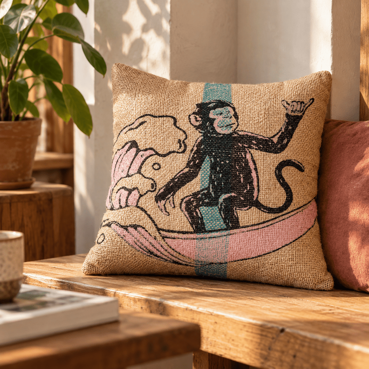 Coussin en sac de café recyclé Loutsa - LOUTSA Torréfacteur